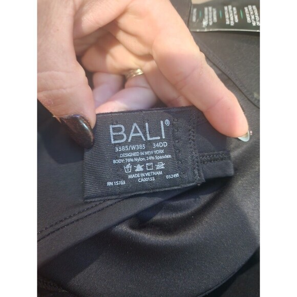 Bali Passion for Comfort Seamless Underwire Minimizer Bra 3385 Size 34DD Black - Picture 6 of 7